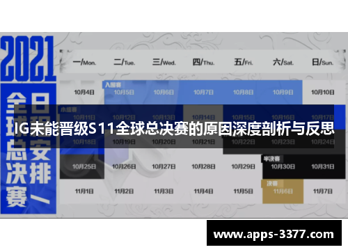 IG未能晋级S11全球总决赛的原因深度剖析与反思